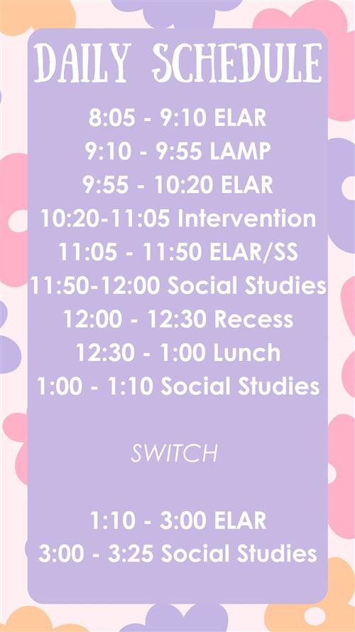 Schedule